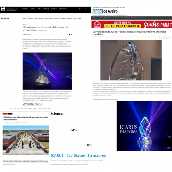 ICARUS project wins the first edition of the Ciência com Arte – CICA award