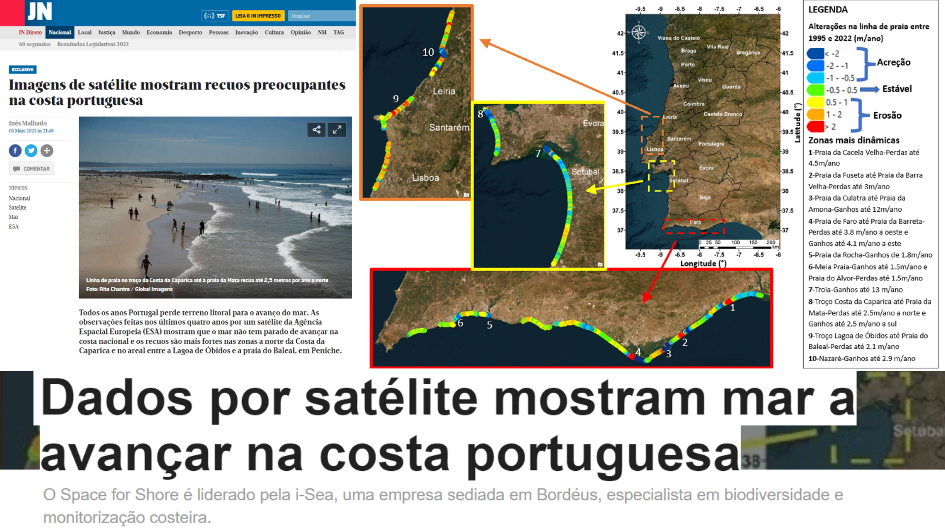 Estudo de investigador CESAM sobre a costa portuguesa presente nos media nacionais 