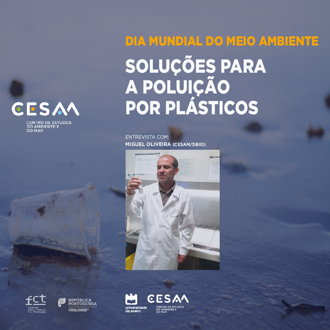 Miguel Oliveira (CESAM/DBIO) aborda a temática da poluição por plásticos
