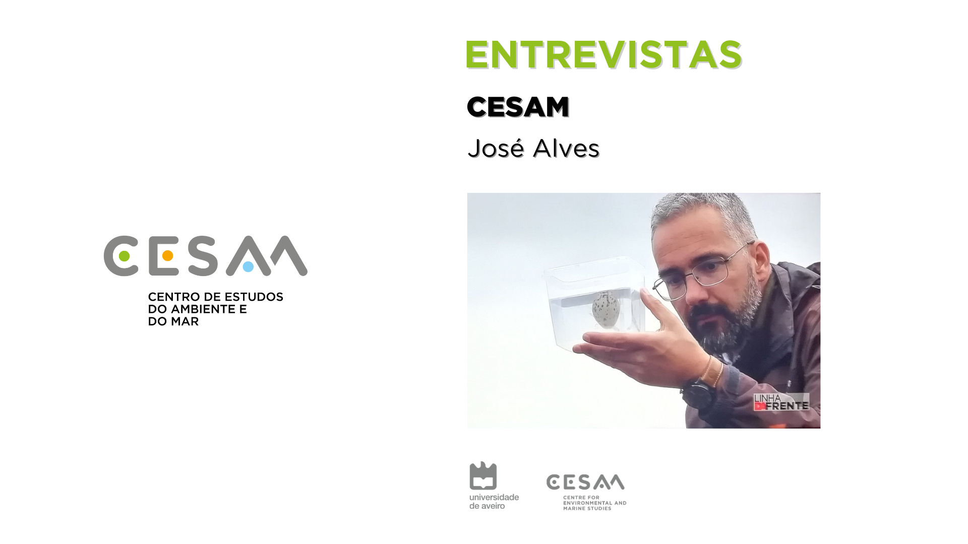 Entrevistas CESAM: José Alves fala sobre a sua participação no episódio “Vou Voar Contigo” da RTP1
