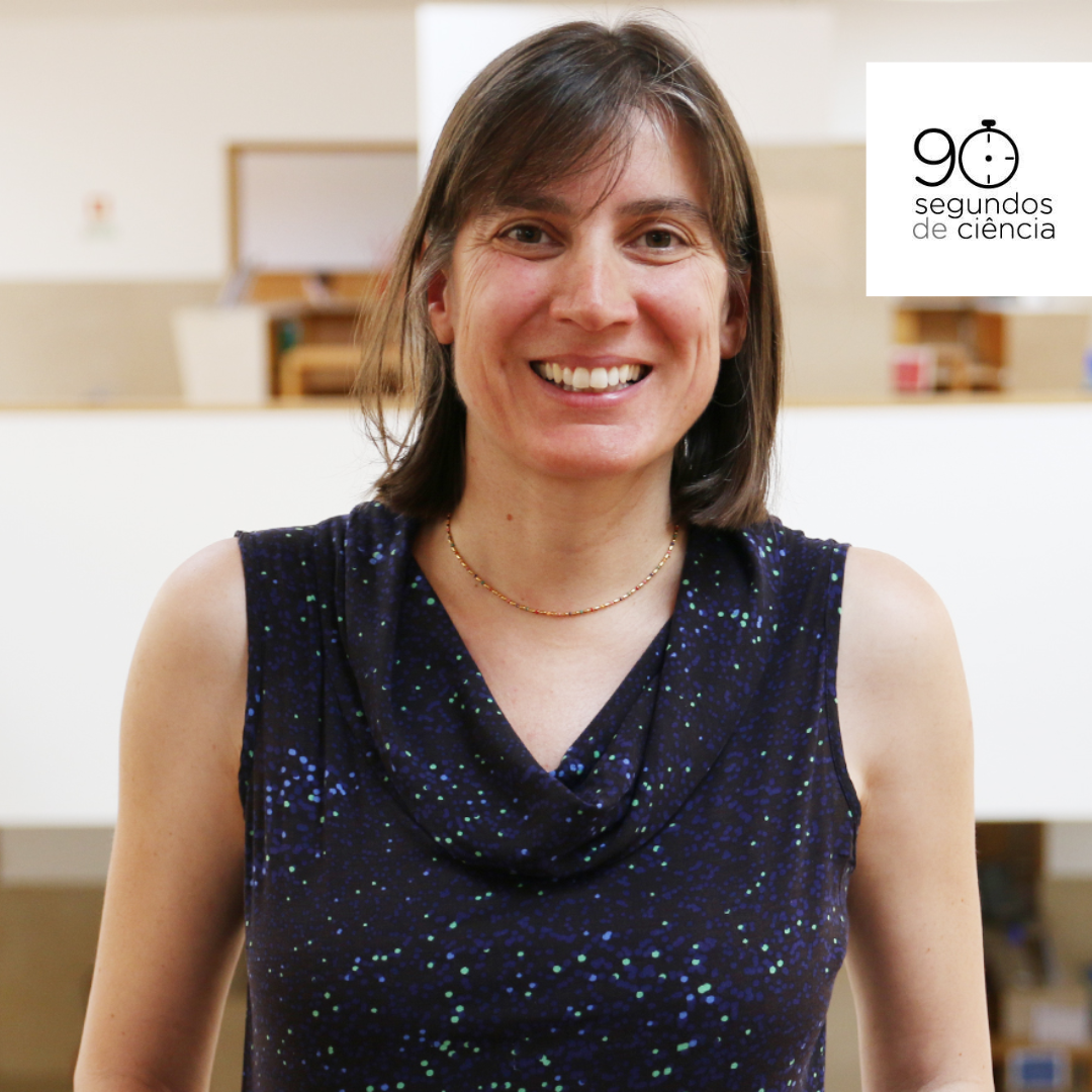 Cláudia Mieiro, investigadora (CESAM/DBio) no programa “90 segundos de ciência” da Antena 1