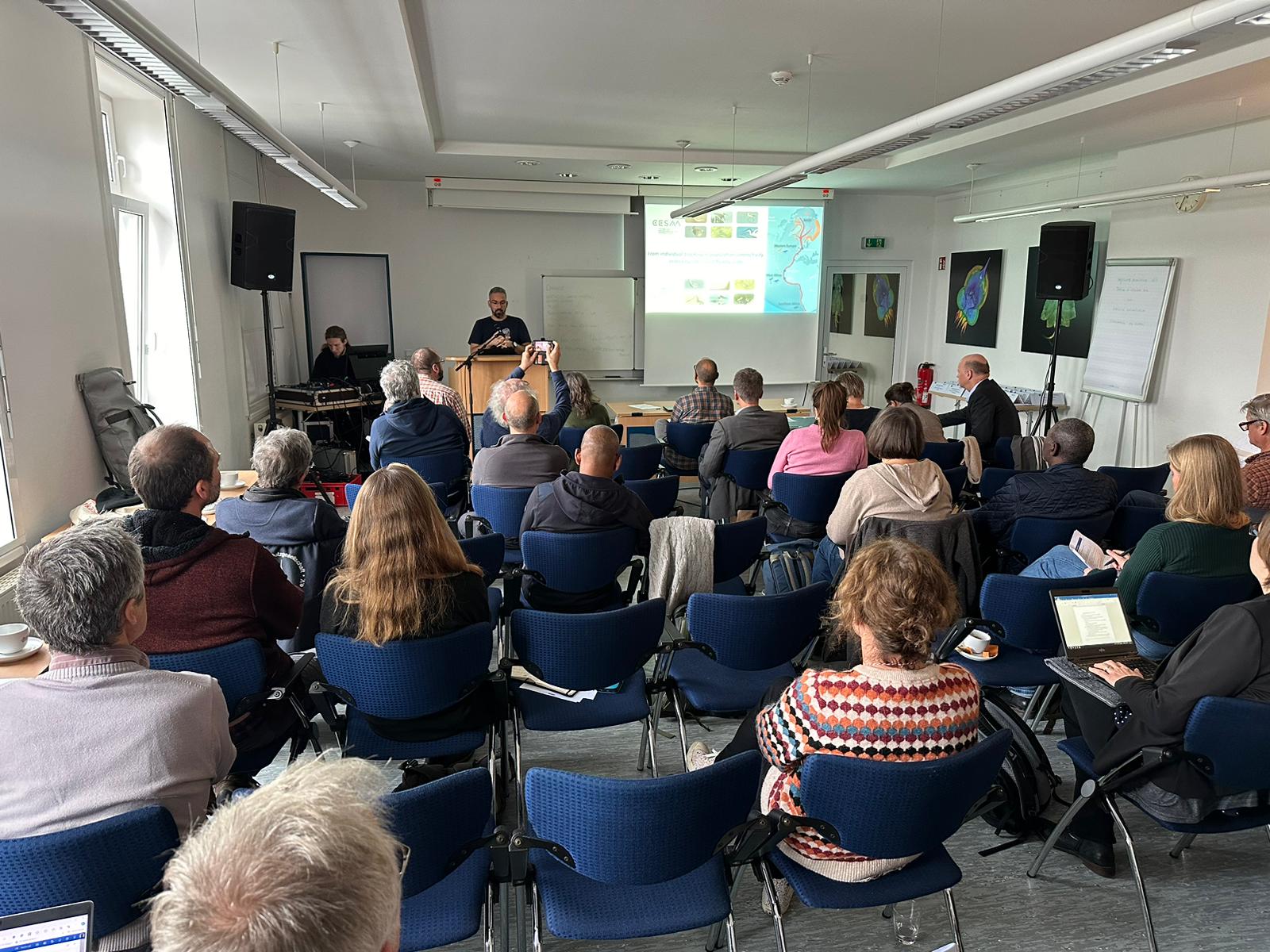 José Alves (CESAM/DBio) no workshop  “Digitalising monitoring of the East Atlantic Flyway”